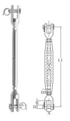 Wantenspanner Gewinde M8, Bolzen 8mm