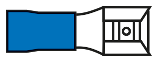 Flachsteckhülsen 4,8mm blau Pkg zu 100St