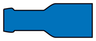 Flachsteckh.isoliert 4,8mm blau Pk 100St