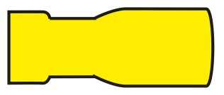 Flachsteckh.isoliert 9,5mm gelb Pk 100St